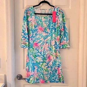 NWT Lilly Pulitzer Bailee Dress in Multi Coral Bay - Medium